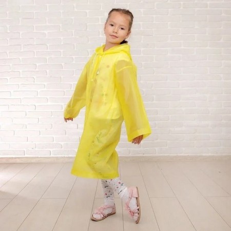 Plane is a transparent children's raincoat, height 120-160 cm, color mix-3