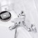 Bath mixer RMS SL86-009, single-leaf, shower set, cast surgery, wall, chrome 442504