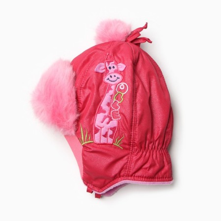 Liana hat for girls, dark pink/pink color, size 46