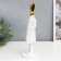 Polystone souvenir "Man - exclamation mark" White with gold 33x10x10 cm