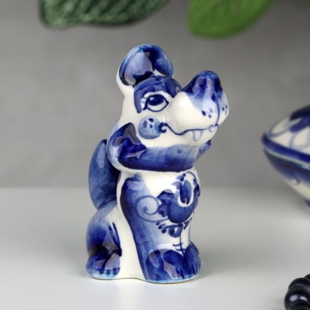 Souvenir "Wolf", 7 cm, Gzhel