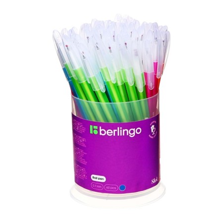Ballic handle 0.7 mm, slick, blue, needle rod, mix-5