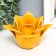 Ceramics candlestick on 1 candle "Rose leaves" D-4.2 cm yellow 13x13x9 cm