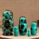 Matryoshka "Chamomile", Green, 5-doll, 19 cm
