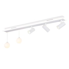 Светильник светодиодный потолочный со сменной лампой и пультом управления Ambrella light, LineTech, FL66201, G9, 67 Вт, 5025Lum, 3000-6400К, цвет белый, белый матовый