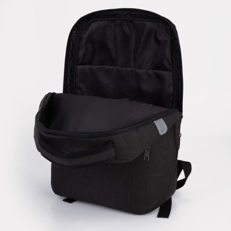 A backpack on a zipper, "saxi", 2 outer pockets, black color-7