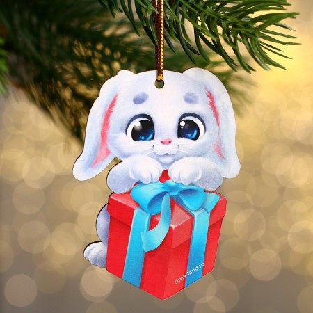 New Year's suspension "New Year! Bunny with a gift "-2