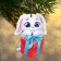 New Year's suspension "New Year! Bunny with a gift "