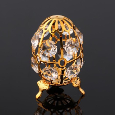 Souvenir "Egg" with 12 crystals, 4.5x4.5x8 cm-1