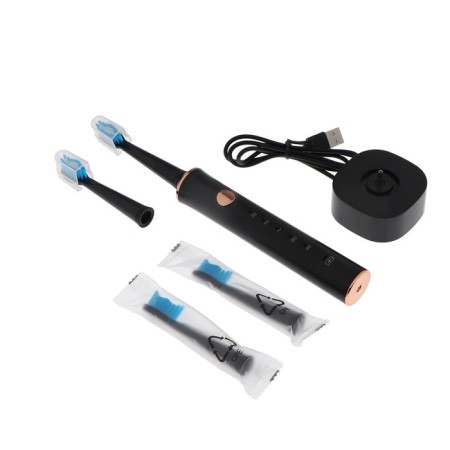 Luazon LP-002 electric toothbrush, 31000 DV/min, 4 nozzles, batteries, black-4