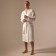 Wafel dressing gown Male SL Home: BOHO "Blanc de Blanc", size L, 100% cotton, 280 g/m2
