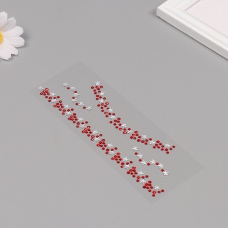 Sticker Plastic Rhocker "Choker from Stars" Red 11.6x18 cm-2