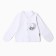 Blouse with closed handles, white/bears, height 62 cm