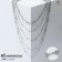 Classic Classic Classic with beads, multi -tier, silver color, 70 cm