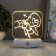 Nightlight "Love" LED 3W USB AKB White 12x14.5 cm Risalux