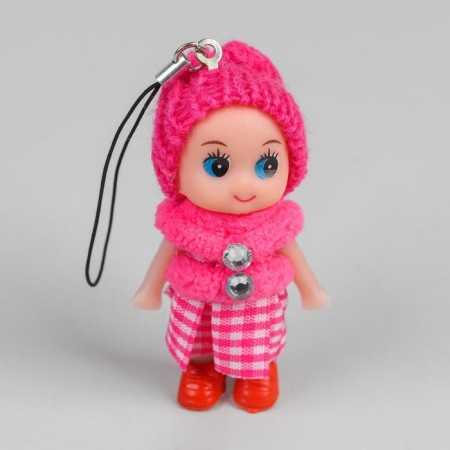 Doll doll "Puppet", in a hat and manto, Mix color