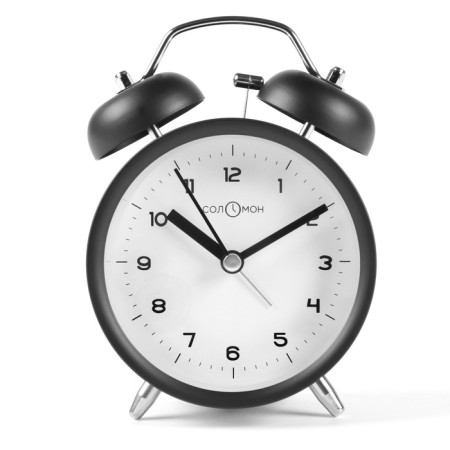 Alarm clock "Classic", discrete move, d-9.8 cm, black-4