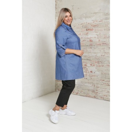 Women's tunic, size 60, blue color-3