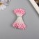 Stamens for artificial flowers gloss "risinki" pink set 360 pcs length 6 cm