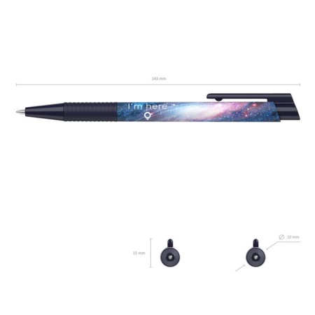 Handle Ball machine gun. Erichkrause Colortouch Space, node 0.7 mm, flu, blue ink-1