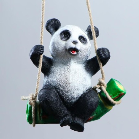 Suspended decor "Panda on the bamboo" 24x15x25cm-4