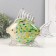 Souvenir glass "Fish in green speck" 8x25x20 cm