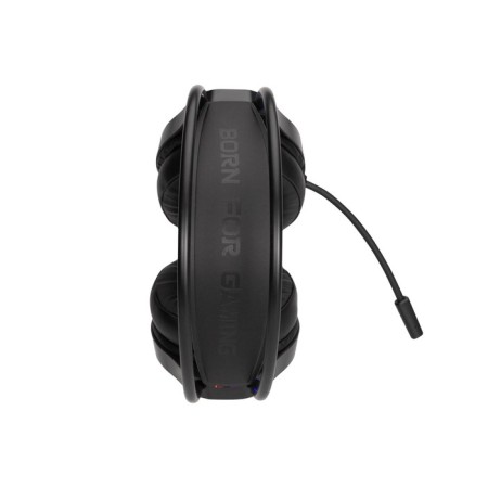 Marvo H8326 headphones, game, full -size, microphone, USB + 2*3.5mm, 1.8 m, RGB, black-4
