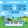 Musical piano "Blue Tractor", sound, blue color