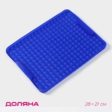 Antijir mat, silicone, 28 × 21 cm, blue color