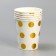 Paper glasses "peas", set of 6 pcs., 250 ml, gold color