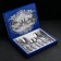 Set of cutlery "Slavyanka", 24 items, decorative box, silver color