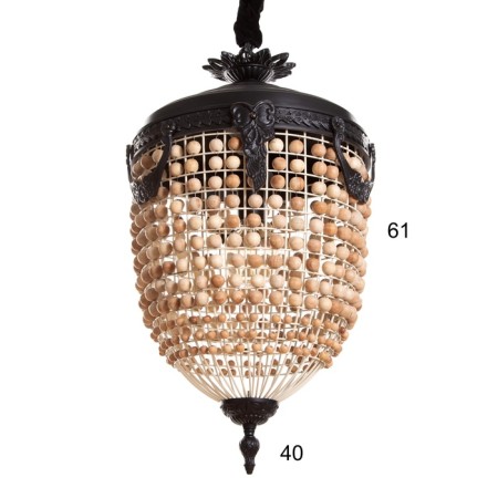Ceiling light "Julius" brown/black 1x40W, E27, 37x37x70 cm-2