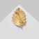 Alkha's “leaf” brooch, green color in matte gold