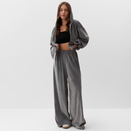 Women's costume (sweatshirt and trousers) KAFTAN PLUSHY p. 44-46, gray-2