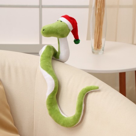 Soft toy "Snake", in the New Year's cap, 15 cm-3