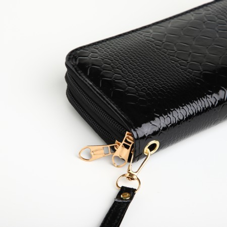 Women's wallet on lightning, black color-2