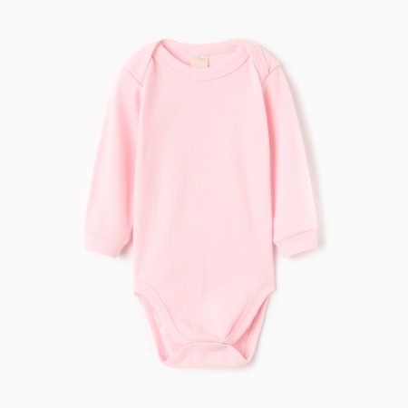 Body baby with long sleeve, pink color, height 68
