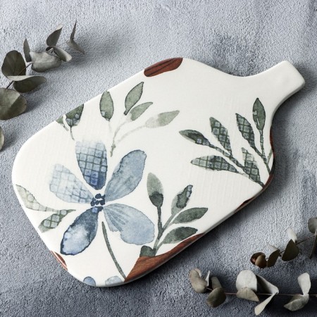 Ceramic dish "FUHEN", 29.7x17.5 cm, white color-1