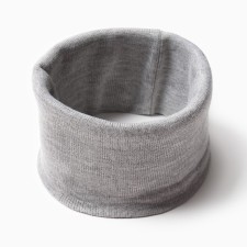 Children's snood, gray color, size 50x22 cm