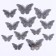 Set for decorating "Butterflies", 12 pieces, silver color