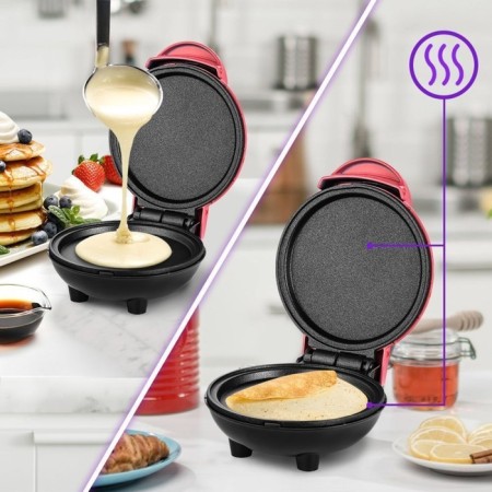 Pancake KitFort KT-1683-2, 550 W, cord 0.7 m, pink color-3
