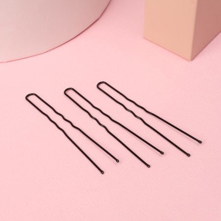 Hair hairpins "Classic" (set 40 pcs) 6 cm, black