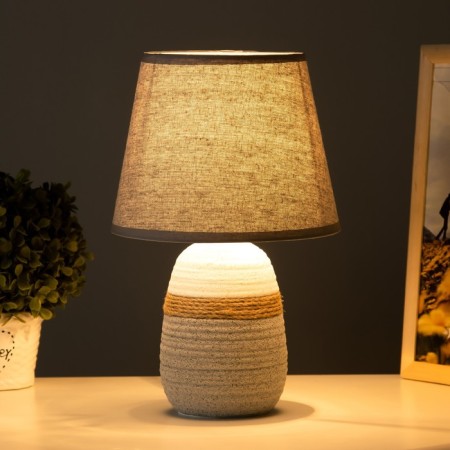 Randy table lamp E14 40W white-gray 20x20x32 cm Risalux-1