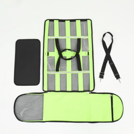 Striped-striped bag 35*23*22 cm, salad-9