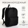 Youth backpack with lightning, external pocket, black color