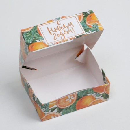 Folding box "Mandarin mood", 10 x 8 x 3.5 cm, New Year-2