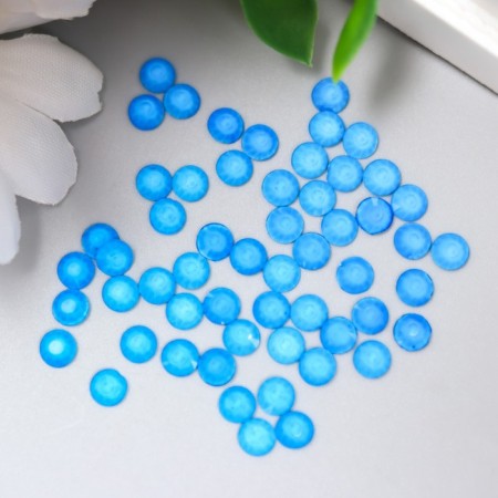 Decor for creativity "Fluorescent rhinestones. Blue" set of 60 pcs SS20 - 4.6 mm