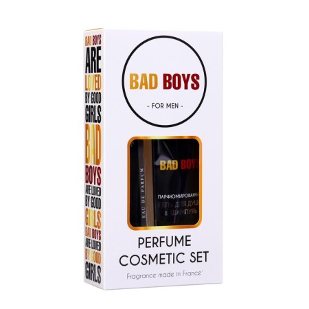 Gift set of men's Bad Boys: shower gel, 250 ml + perfumery water, 33 ml-4