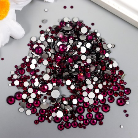 Decor for creativity Glass "Rhubates truncated cone. Dark purple" d = 1.5-6.5mm nr 1000 pcs 745952