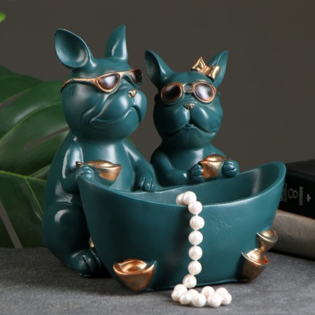 Two Bulldogs Content stand Green, 21x19x19cm-4